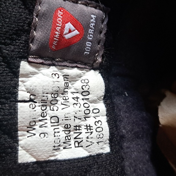 LL Bean Tek 2.5 Snow Boots Womens 9 Medium Black Leather Wedge D Ring 100g - Picture 4 of 7